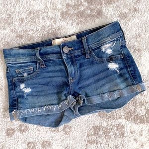 Hollister Distressed Denim Shorts (1)